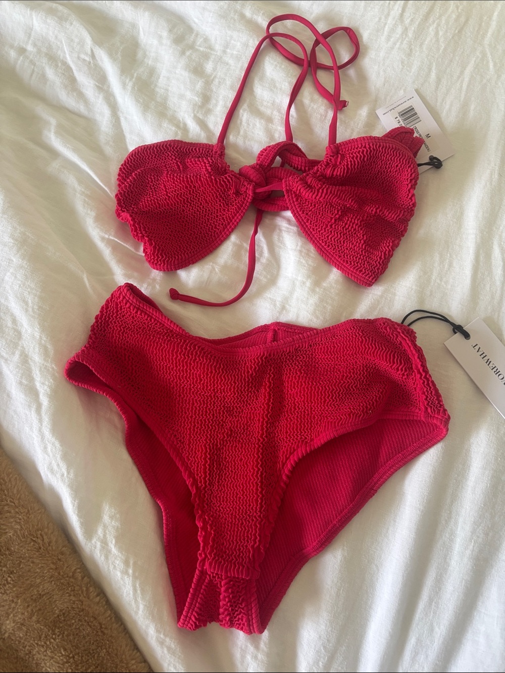 Weworewhat pink Bikini Set - Two Piece Swimwear